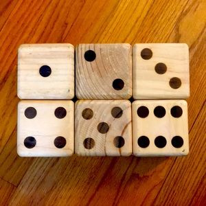 Triumph Yard Dice 6 Pack of Wooden Dice